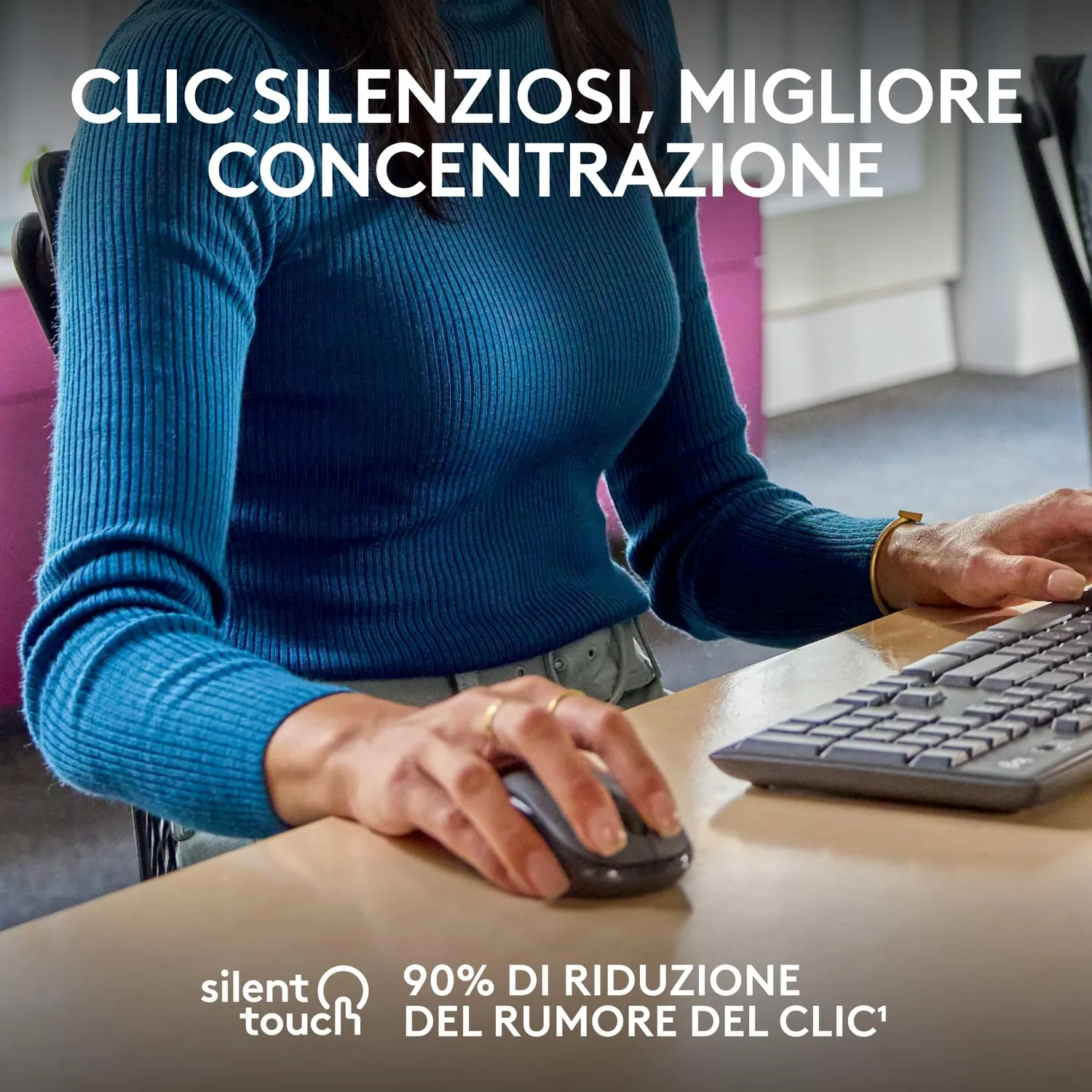 Logitech M240 for Business mouse wireless silenzioso