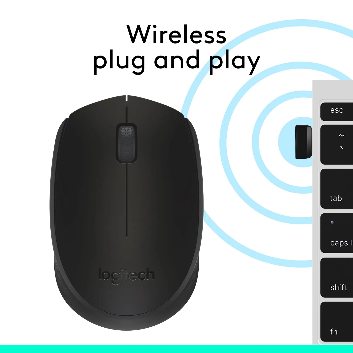 Logitech M171 mouse wireless nero 2,4 GHz ambidestro