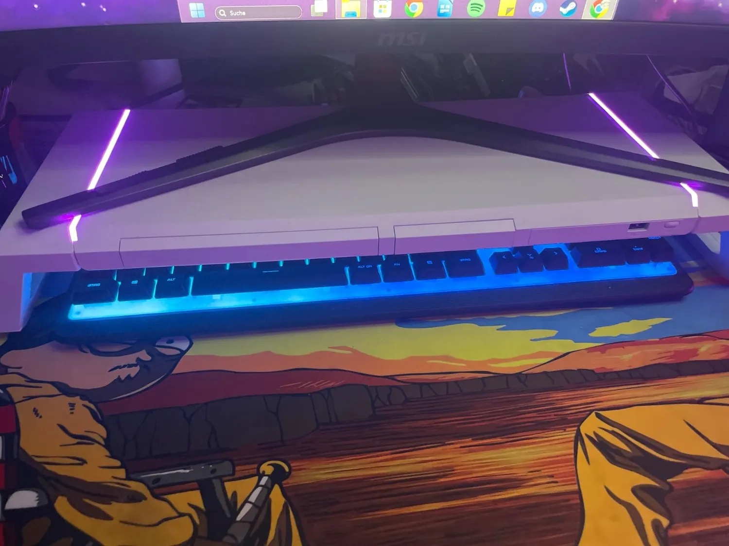 Mars Gaming MGS-ONE supporto monitor RGB bianco USB
