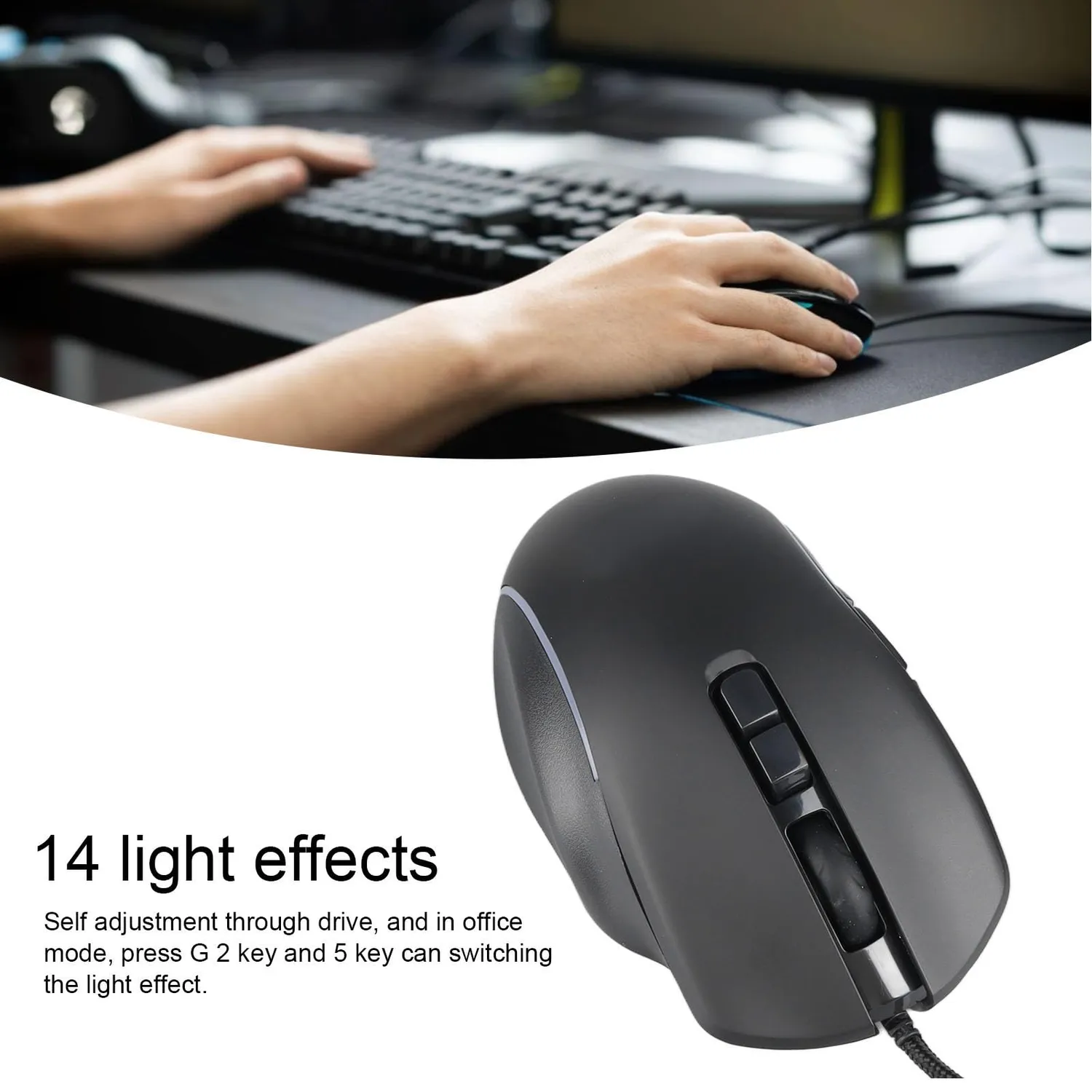 Zunate mouse gaming cablato RGB 10 tasti 6 DPI