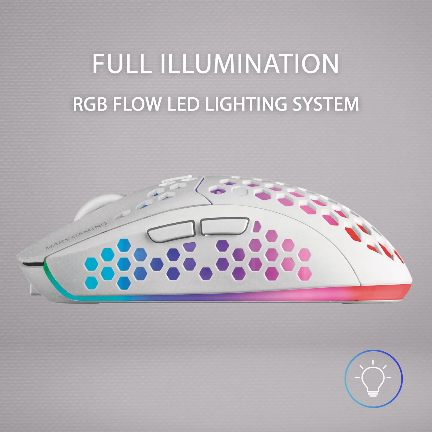 Mars Gaming MMW3W mouse gaming wireless bianco RGB