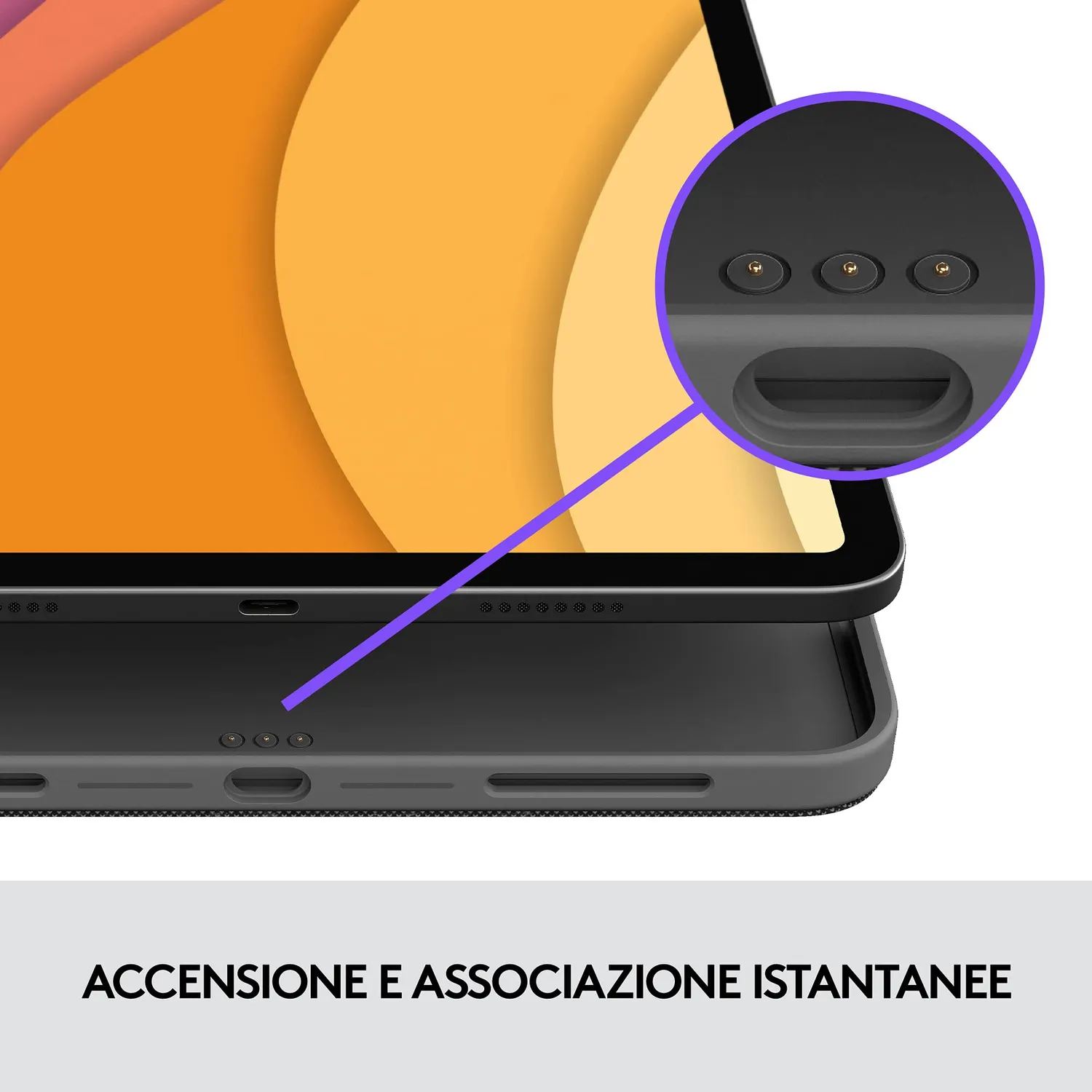 Logitech Combo Touch Custodia Tastiera iPad Air 4-5 Gen ITA retroilluminata