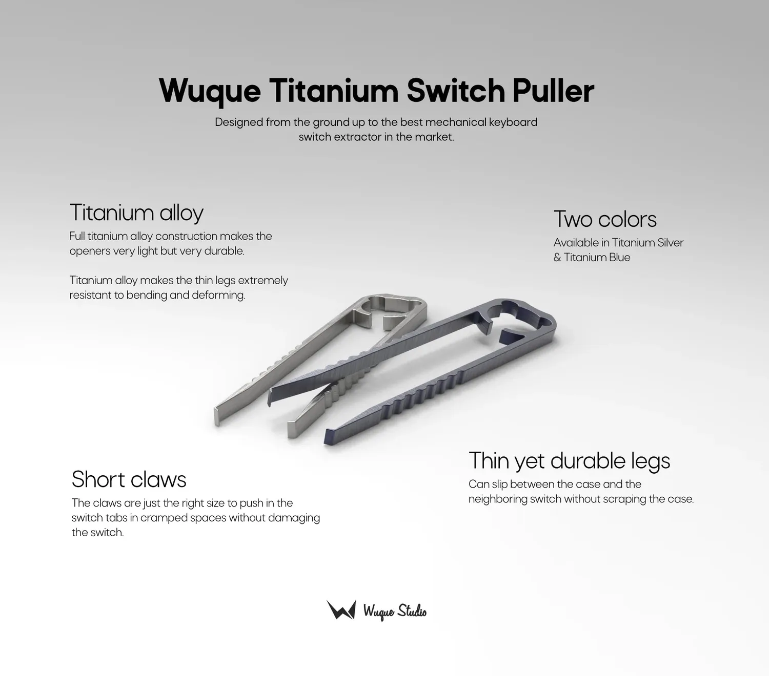 Wuque Titanium Switch Puller estrattore nero titanio