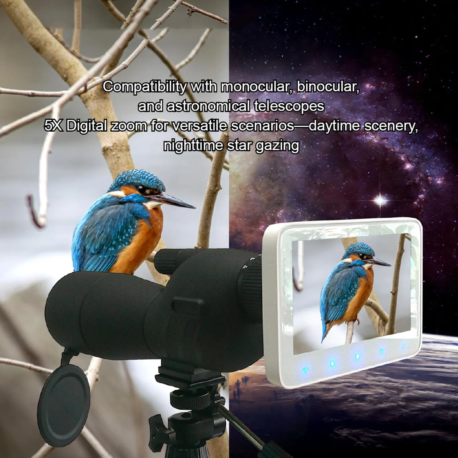 Zunate Oculare Elettronico WiFi 4K 8,3MP 5 Pollici