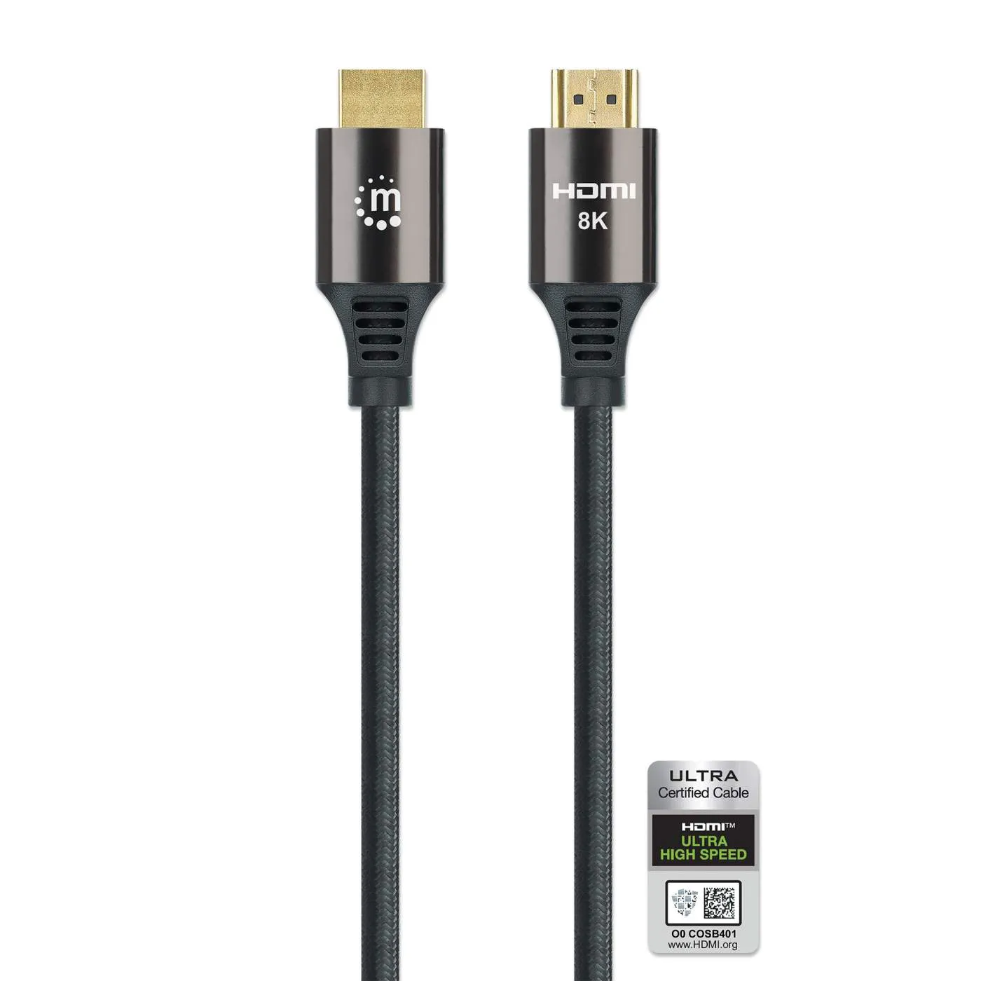 Manhattan 8K@60Hz cavo HDMI 2 m treccia 48 Gbps