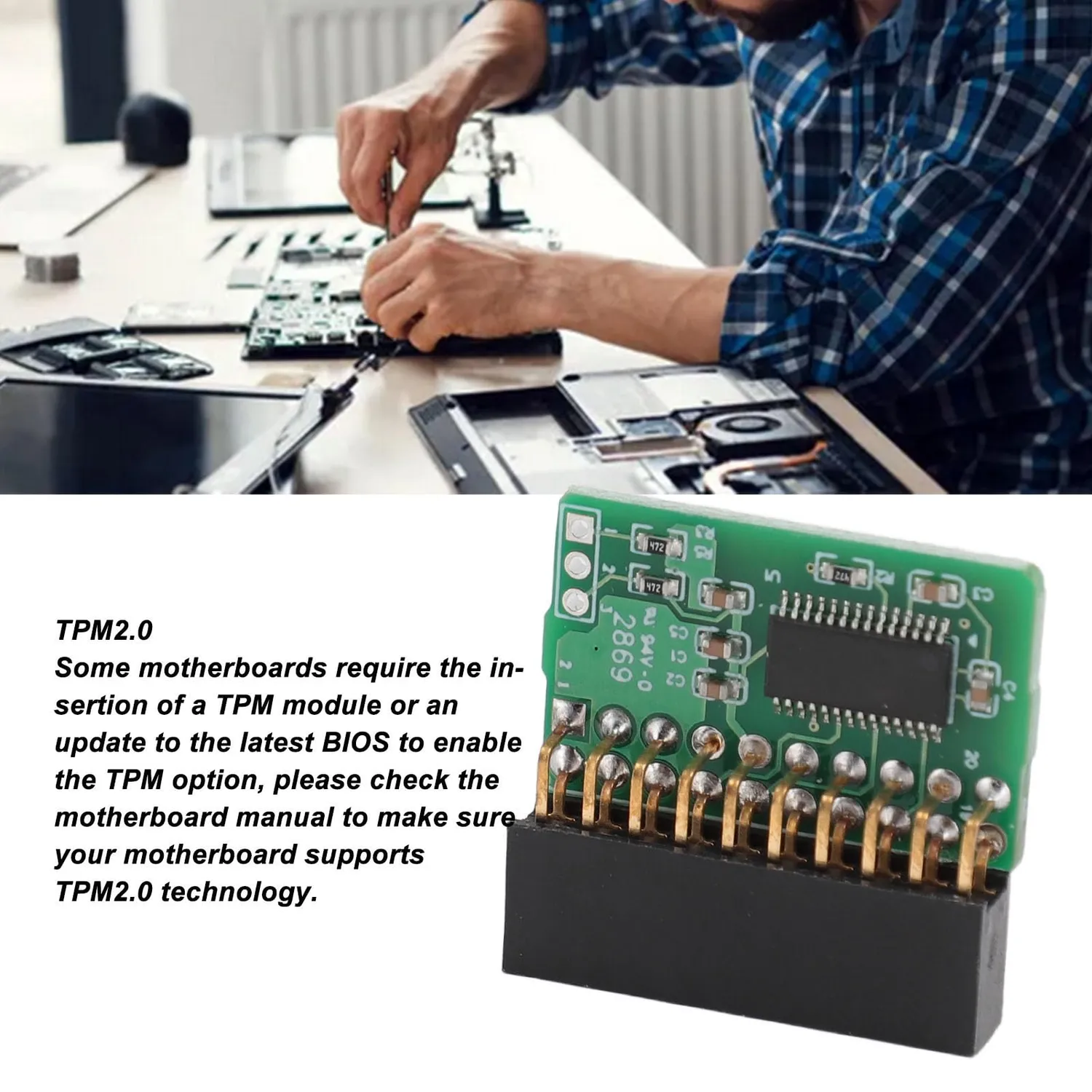 Zunate modulo TPM 2.0 20 pin verticale SuperMicro