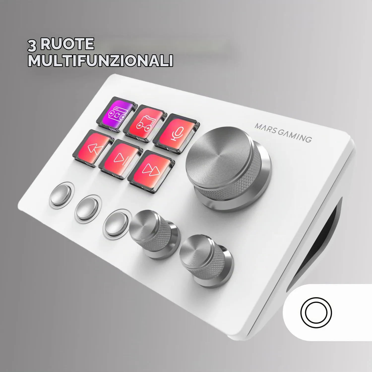 Mars Gaming MSD-TWO control deck bianco 6 tasti LCD
