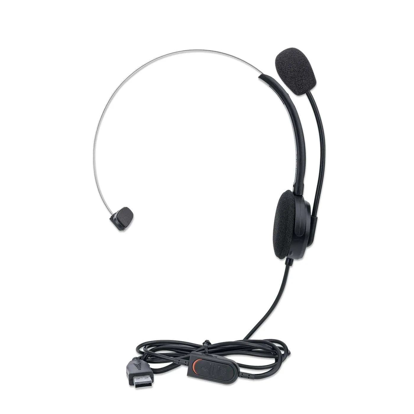 Manhattan Mono cuffia USB on-ear call center