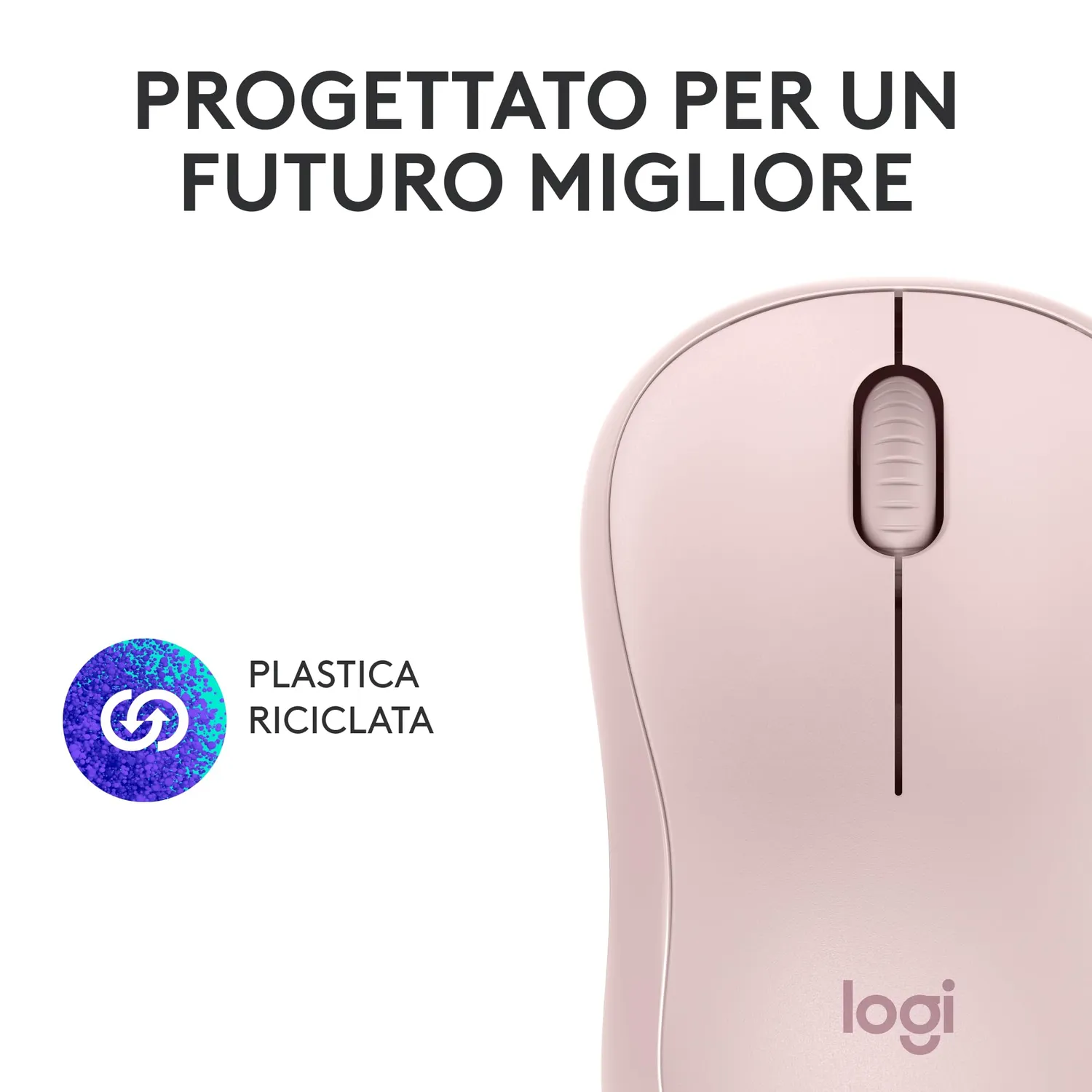 Logitech M240 mouse wireless rosa silenzioso Bluetooth