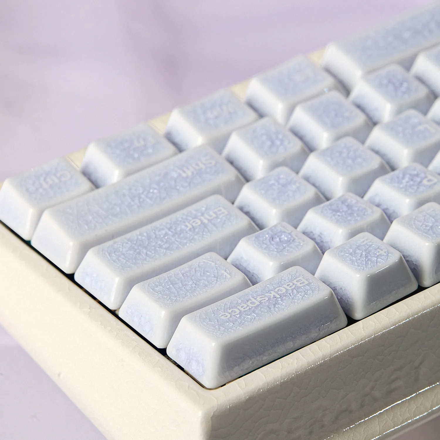 Cerakey Full Set V2 Purple Crazed keycap ceramica viola