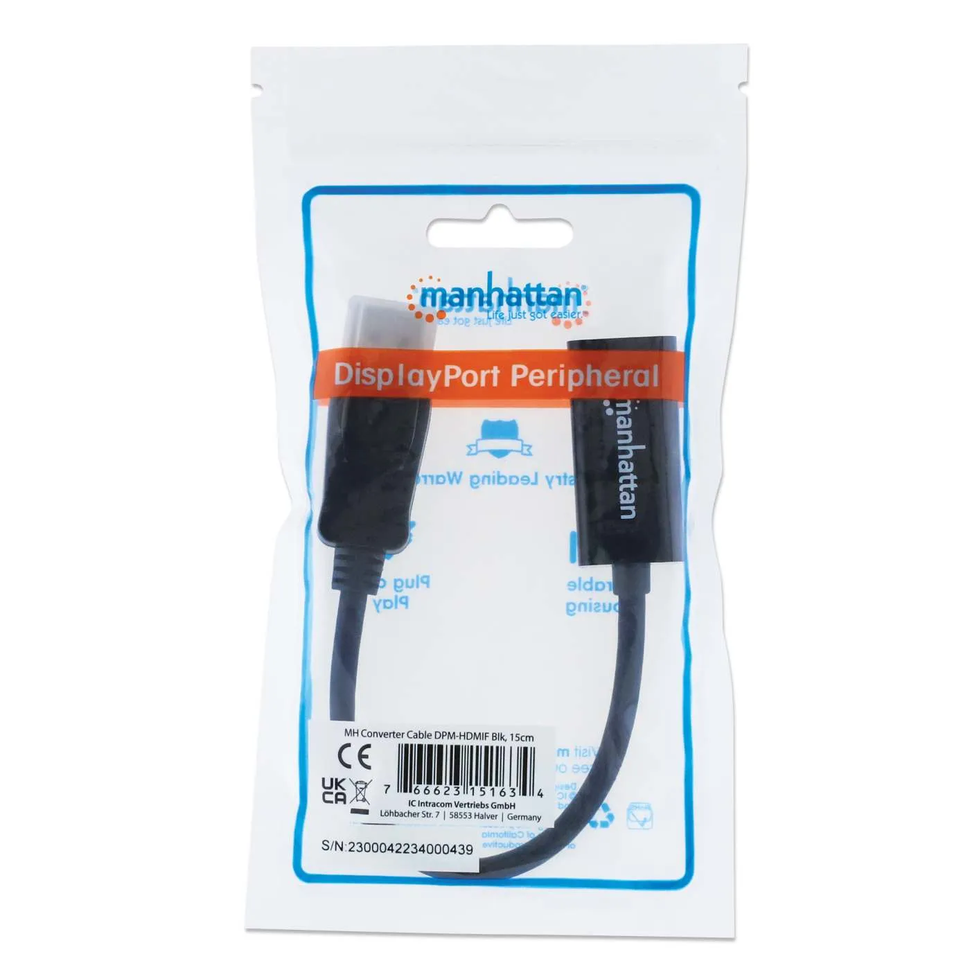 Manhattan Adattatore DisplayPort HDMI 1080p Passivo