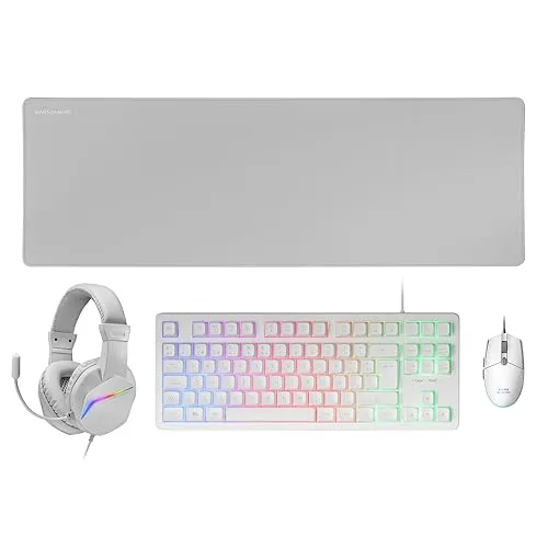 Mars Gaming MCP-RGB3 combo gaming bianco tastiera spagnola