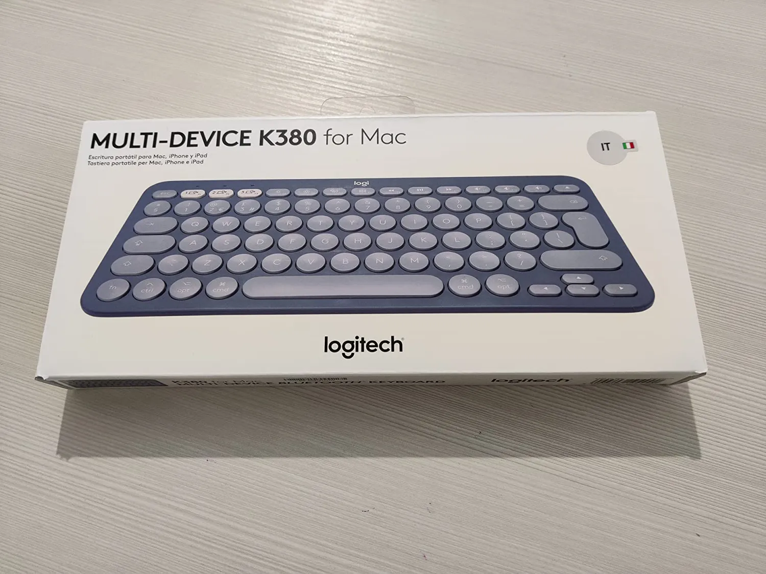 Logitech K380 Tastiera Bluetooth per Mac Blueberry ITA