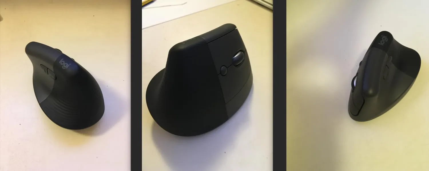 Logitech Lift mouse verticale grigio ergonomico 57°