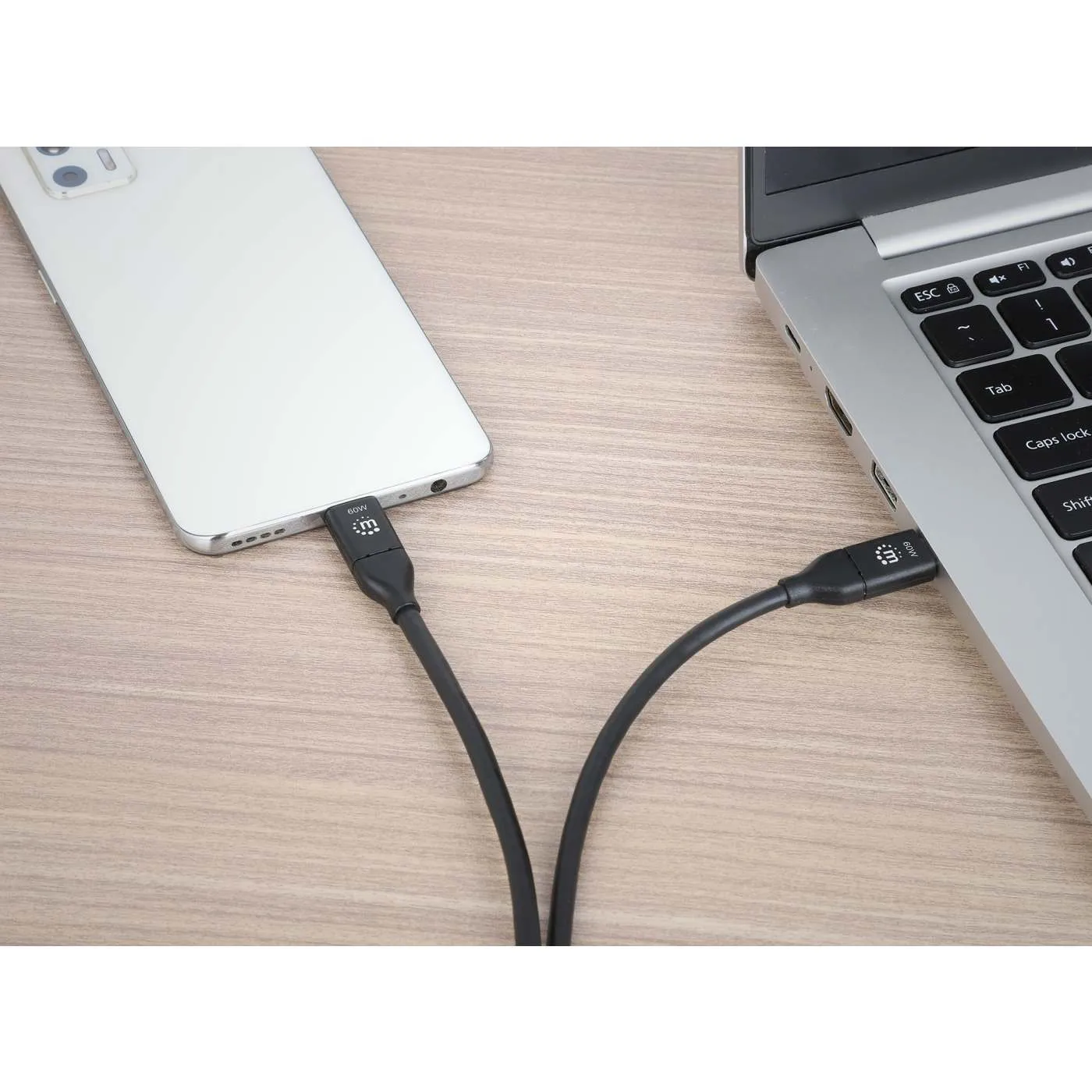 Manhattan Cavo USB-C - USB-C 3.2 60W 1m 10Gbps 4K