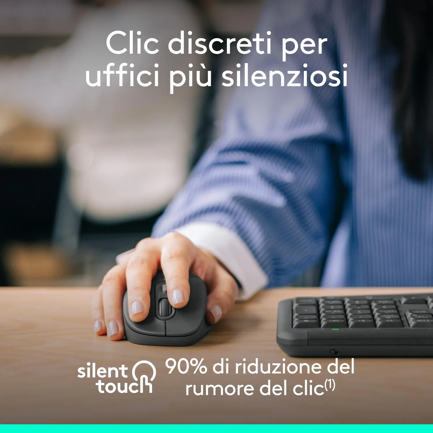 Logitech Signature Comfort Plus M850 L mouse wireless silenzioso