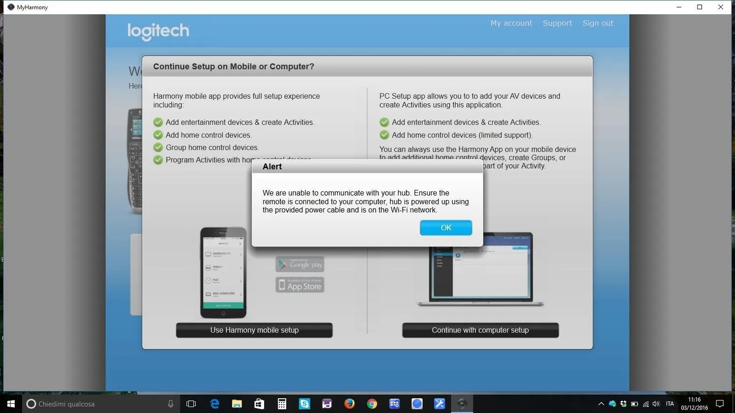 Logitech Harmony Elite telecomando universale con hub e touchscreen