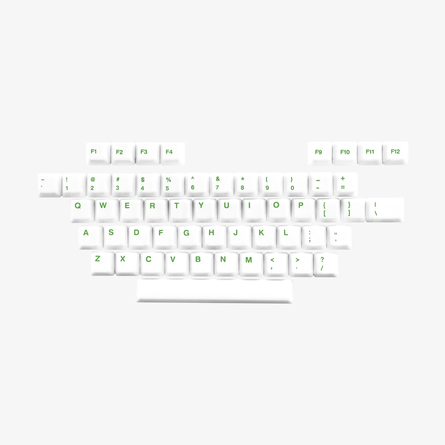 Cerakey A Set-Alpha Plus keycap ceramica set base bianco