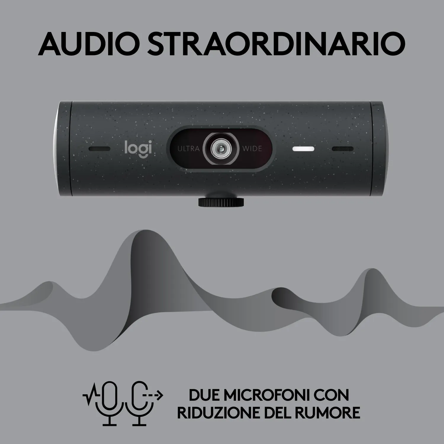 Logitech Brio 505 webcam Full HD grigia con otturatore