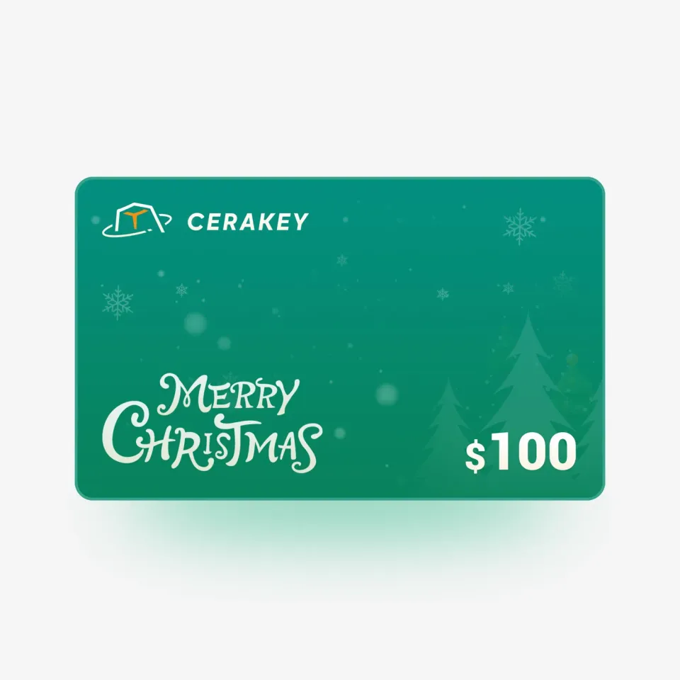 Cerakey Christmas Gift Card buono regalo 100 dollari