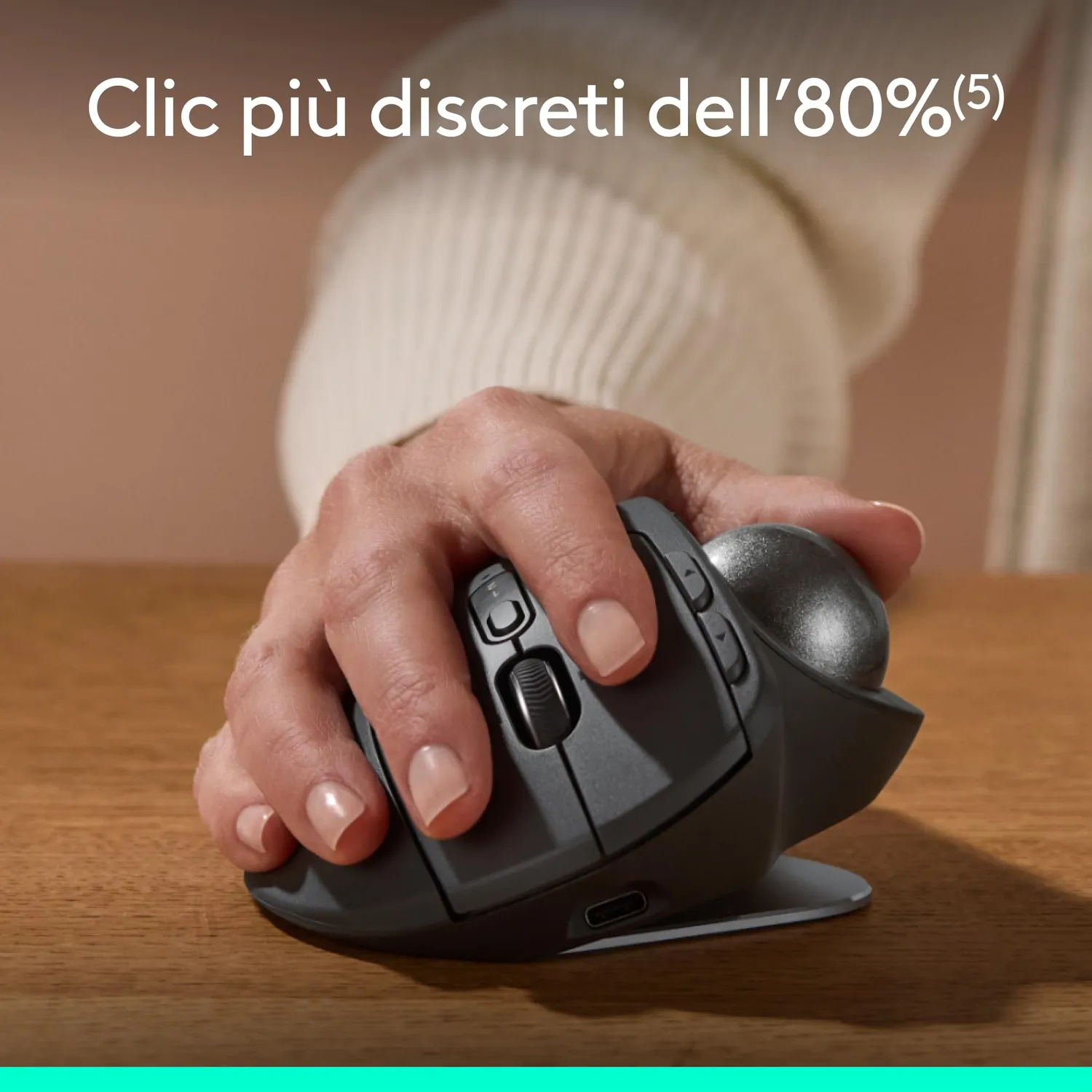 Logitech MX Ergo S mouse trackball wireless grafite