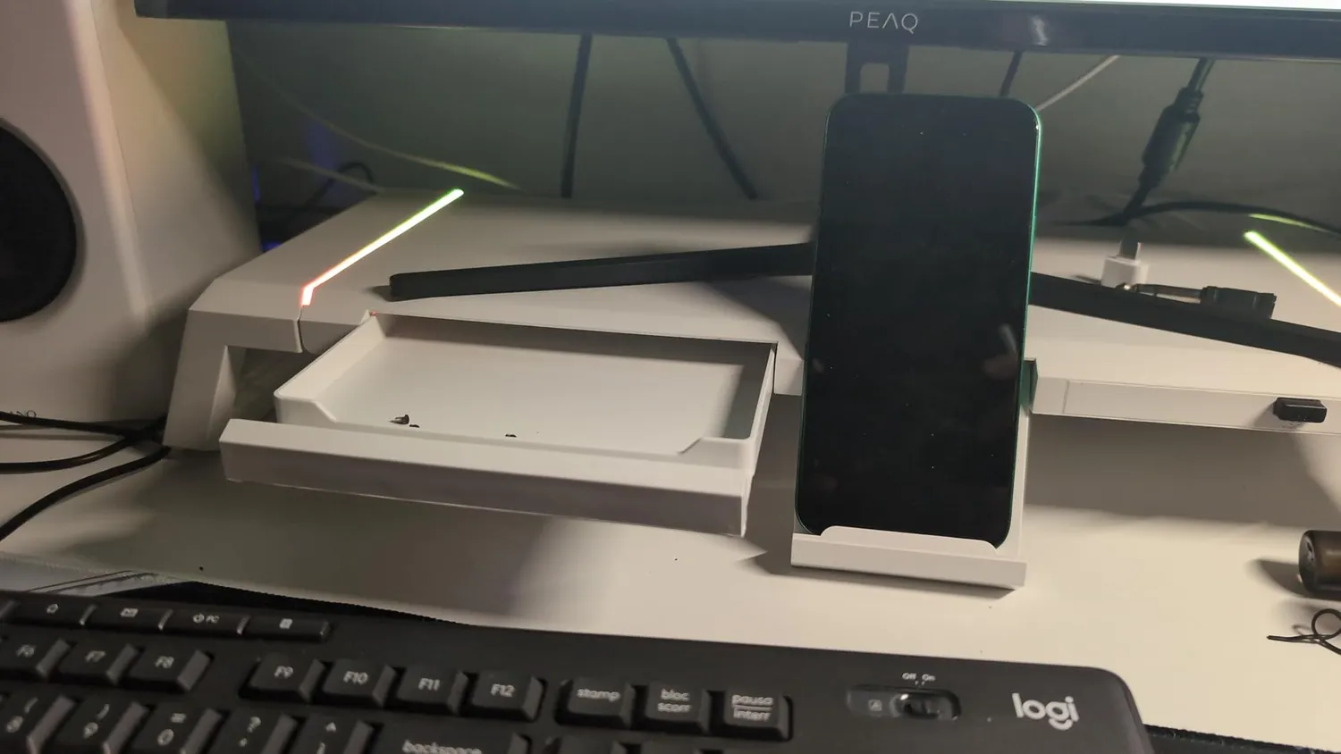 Mars Gaming MGS-ONE supporto monitor RGB bianco USB