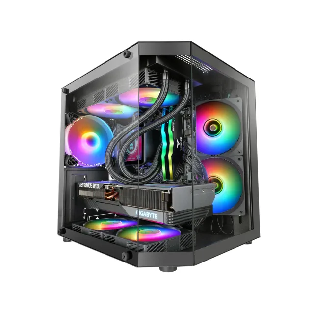 Mars Gaming MC-3TLITE case MicroATX Mini-ITX nero vetro temperato