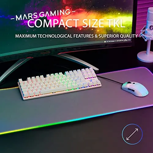 Mars Gaming MK80 tastiera gaming TKL bianca switch brown