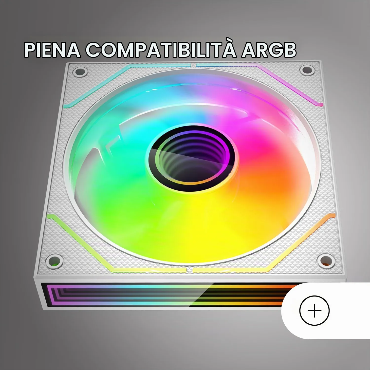 Mars Gaming MF-3DPROX2 ventole PC 120mm kit 2 pz bianco ARGB