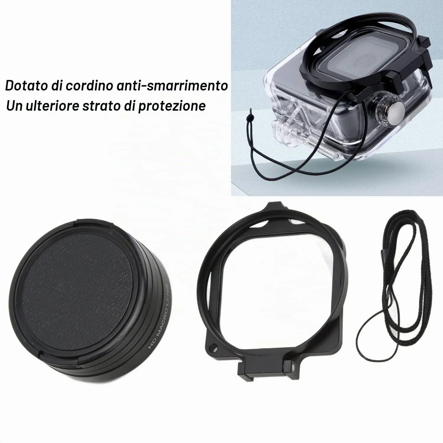 Zunate kit filtri 58mm macro 16x subacqueo rosso viola