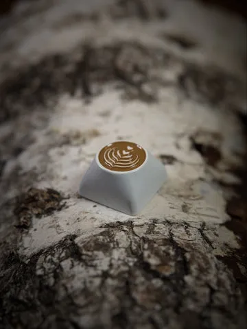 CoffeeKeys Latte keycap artisan zinco marrone