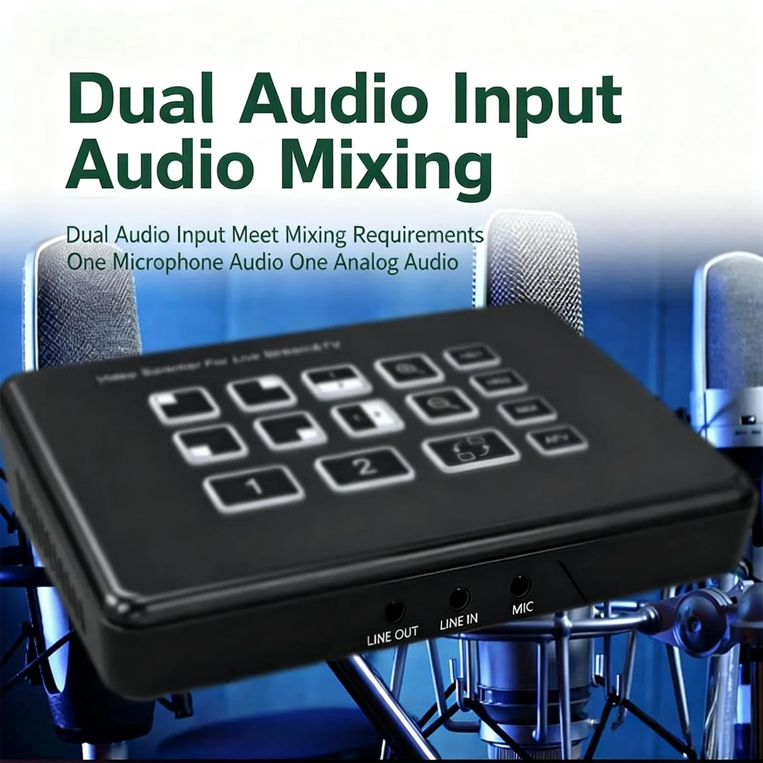 Zunate switcher streaming mixer video 1080P 2 HDMI