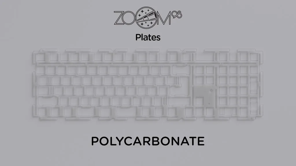 CoffeeKeys Zoom98 plate PC per tastiera rigida