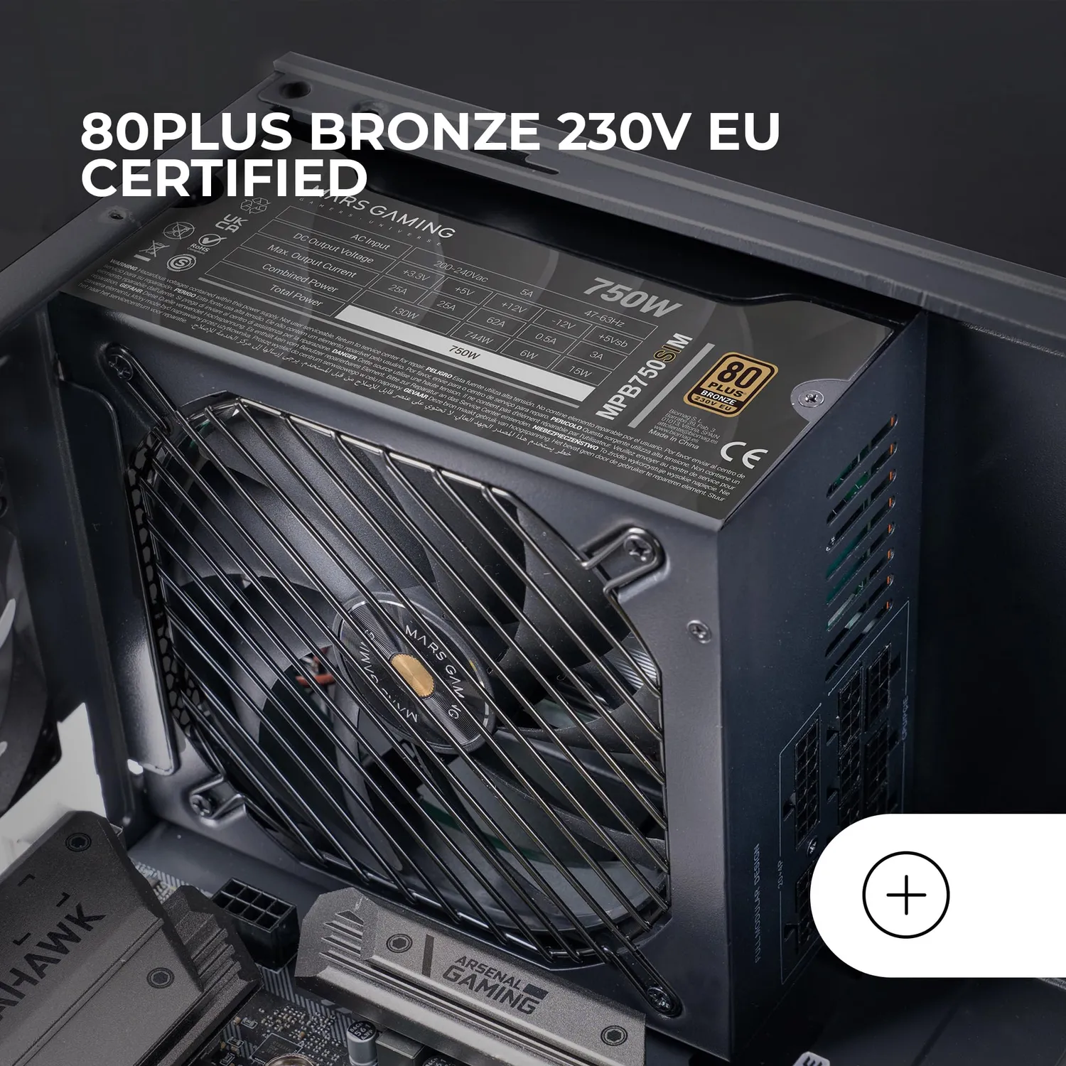 Mars Gaming MPB750SIM Alimentatore ATX 750W Nero Modul