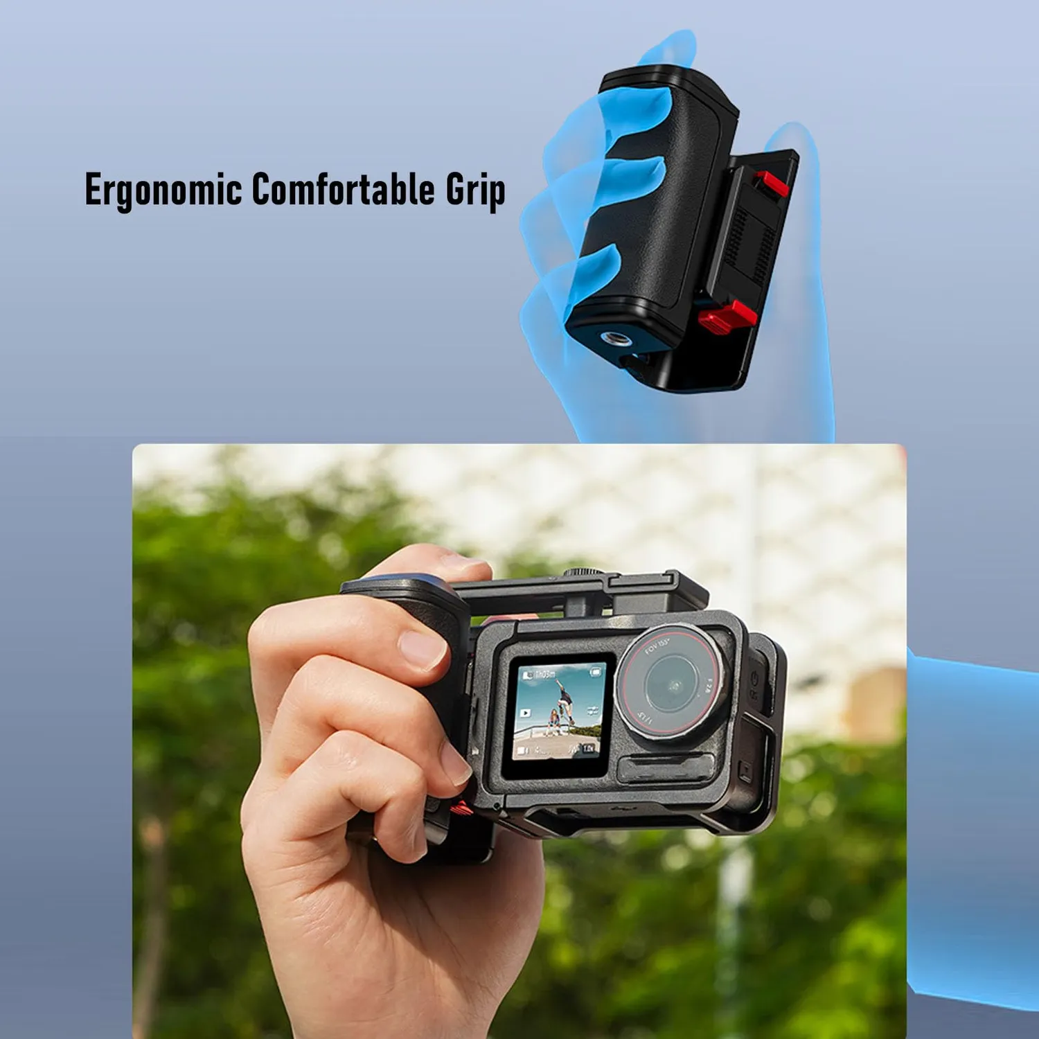 Zunate impugnatura action cam Action 3/4/5 Pro alluminio scatto