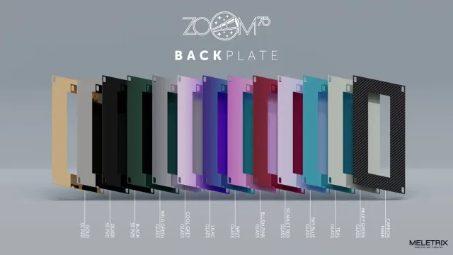 CoffeeKeys Zoom75 backplate vetro Silver ricambio