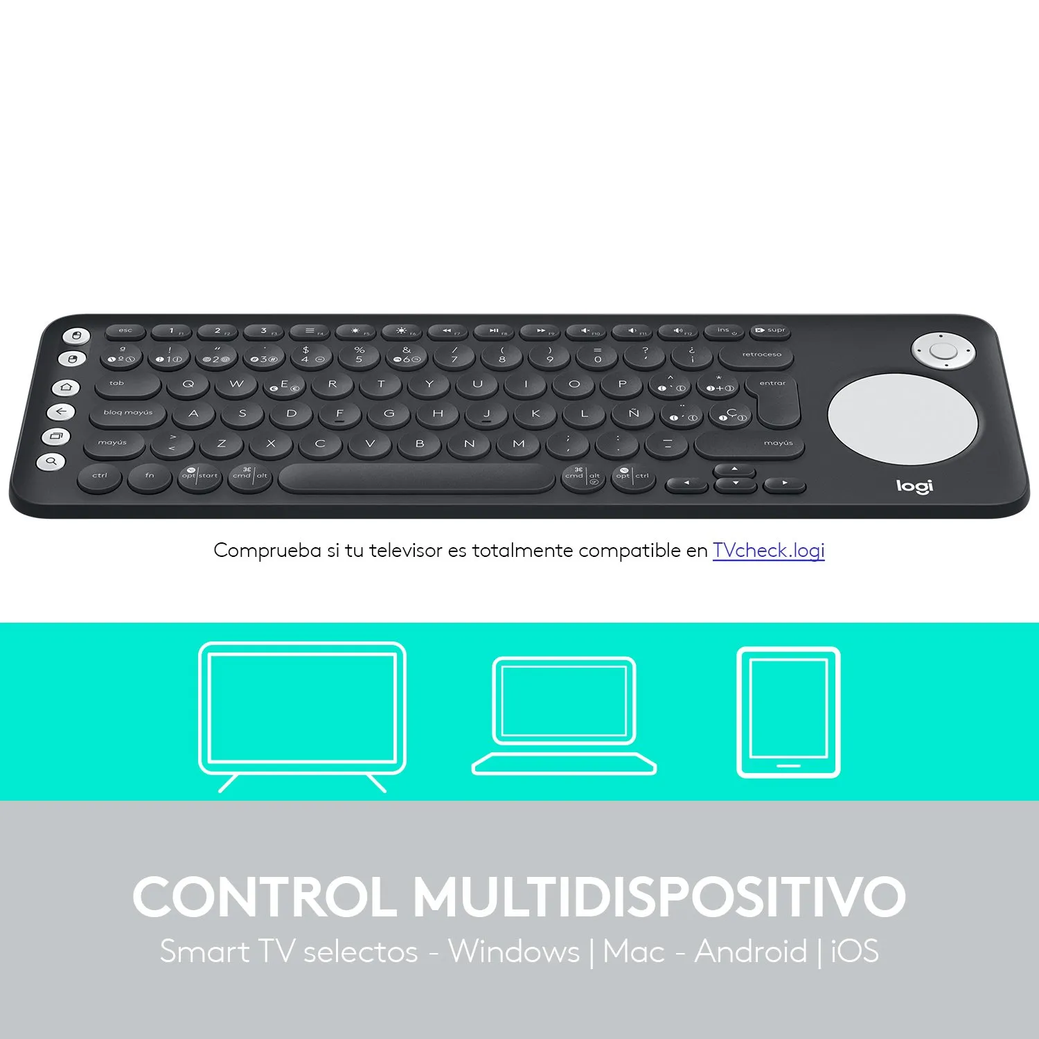 Logitech K600 tastiera wireless TV touchpad