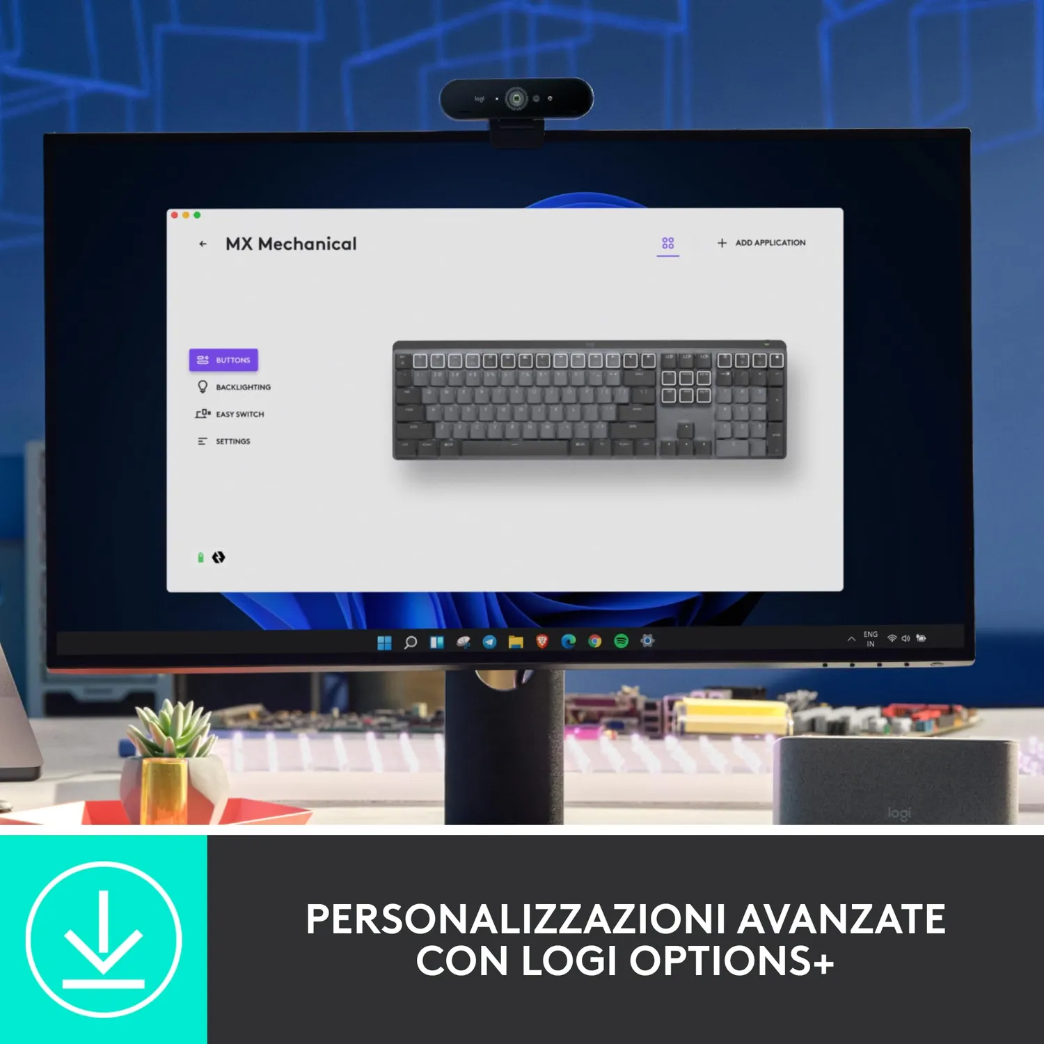 Logitech MX Mechanical tastiera wireless US retroilluminata