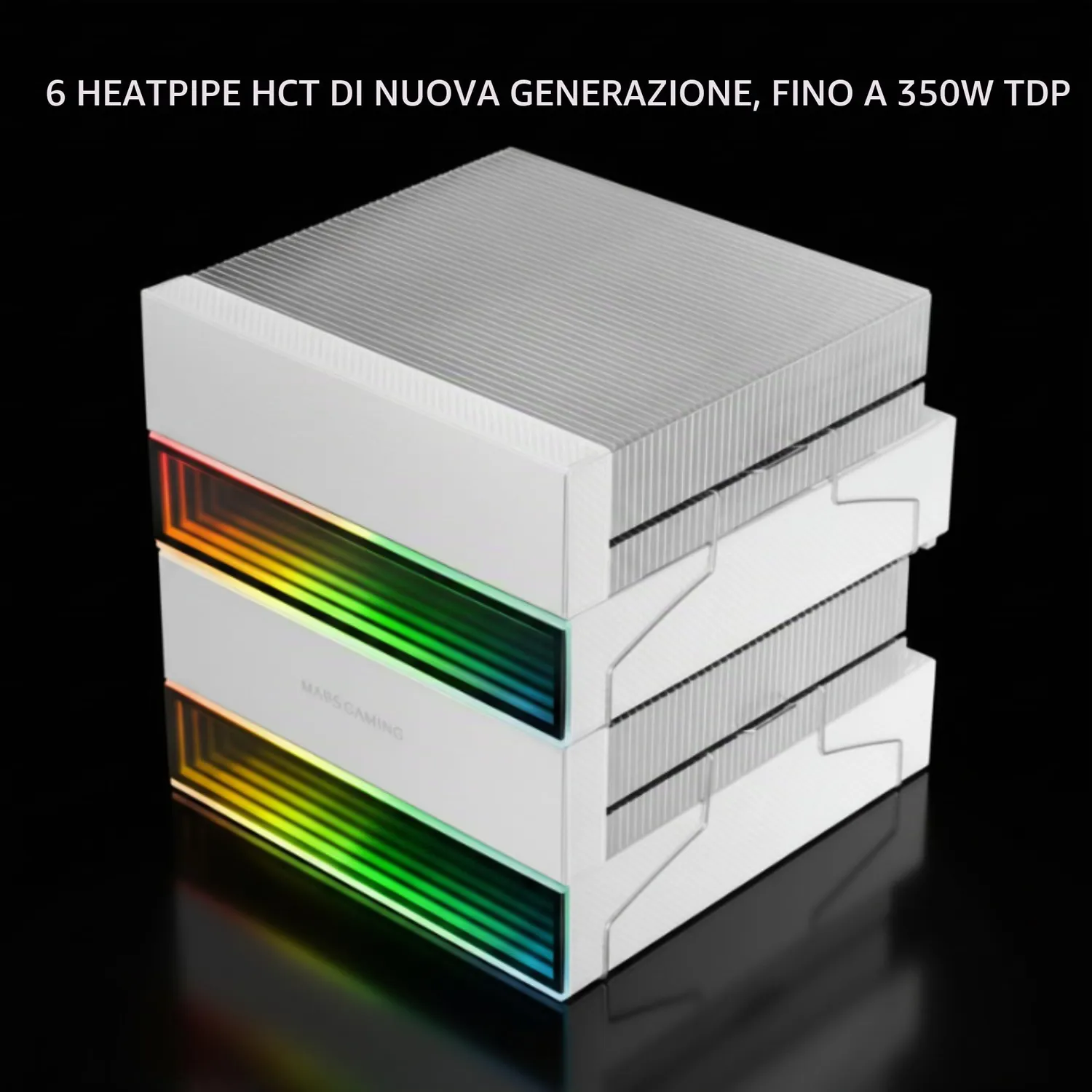 Mars Gaming MCPU-X26 dissipatore ad aria bianco dual tower 350W