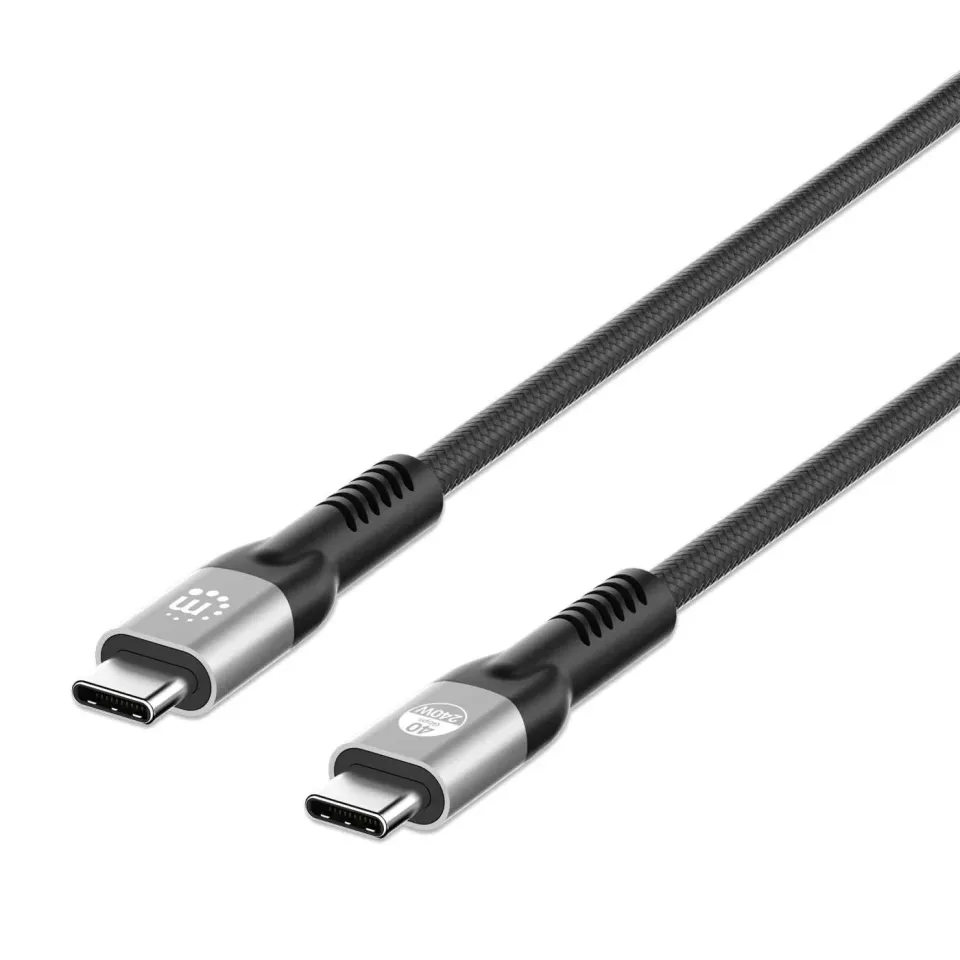 Manhattan USB4 cavo USB-C 40Gbps 8K 240W nero 1 m