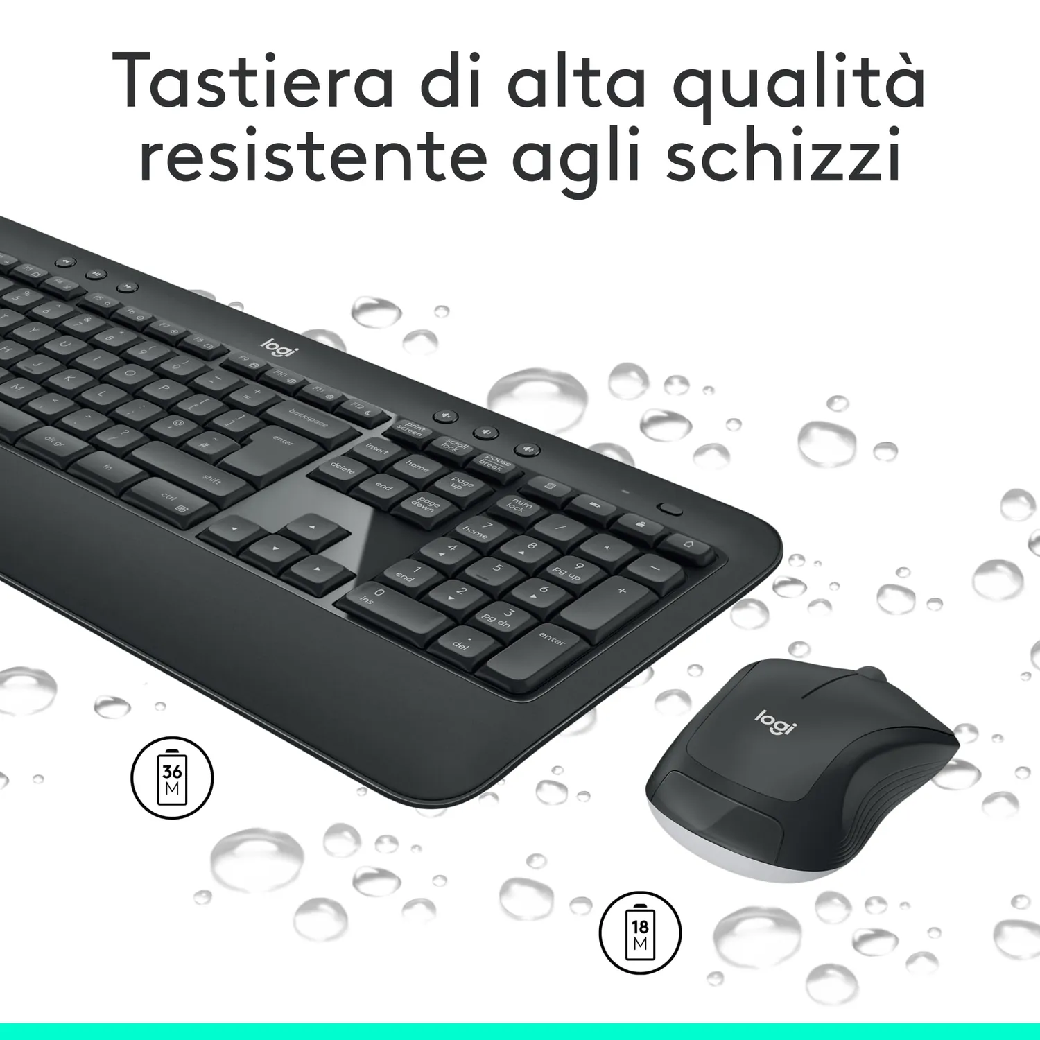 Logitech MK540 kit tastiera e mouse wireless Windows