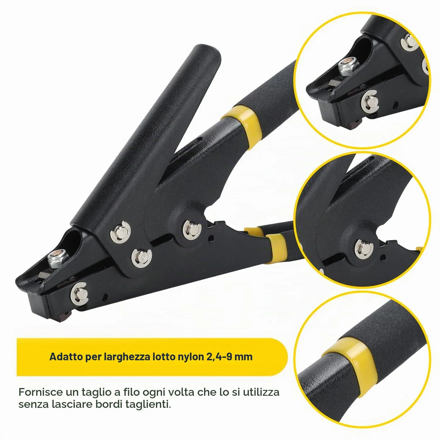 Zunate Pinza per Fascette Nylon Nera Tensione Regolabile