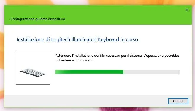 Logitech K740 Tastiera Cablata Illuminata ITA QWERTY Sottile