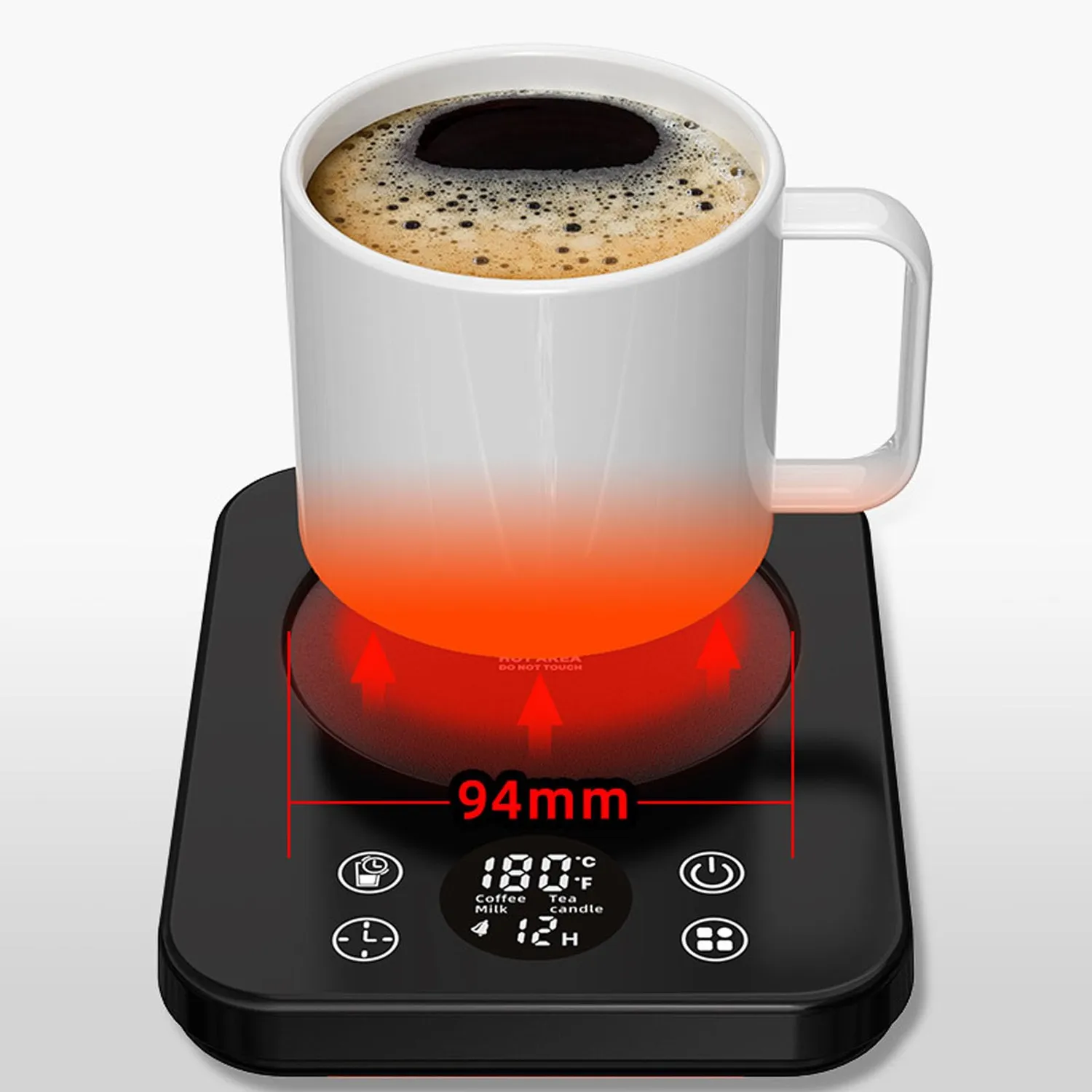 Zunate scaldatazze elettrico 36W 9 temperature nero