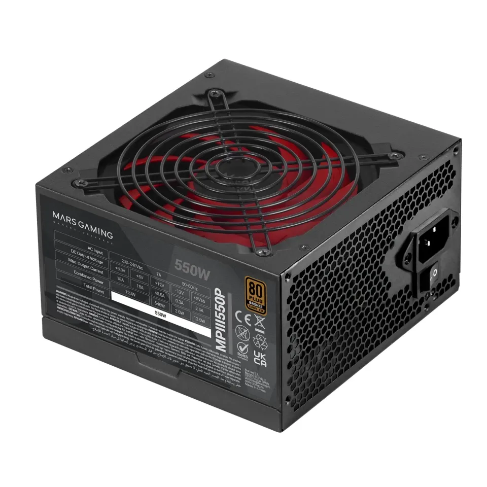 Mars Gaming MPIII550P alimentatore ATX 550W Bronze nero