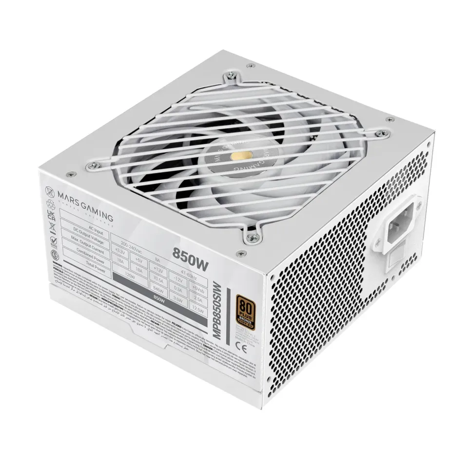 Mars Gaming MPB850SIW alimentatore ATX 850W bianco Bronze