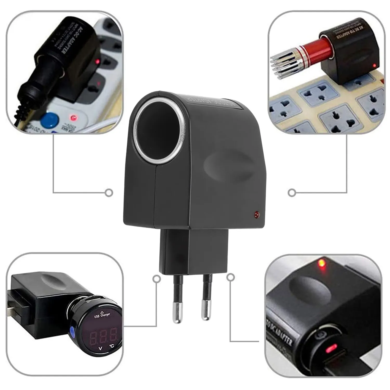 Zunate adattatore accendisigari auto 240V-12V spina UE 18W
