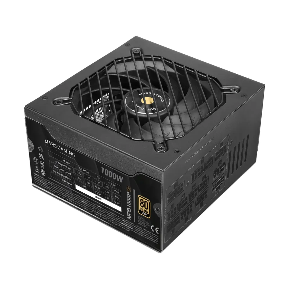 Mars Gaming MPB1000PSI alimentatore 1000W nero Gold modulare