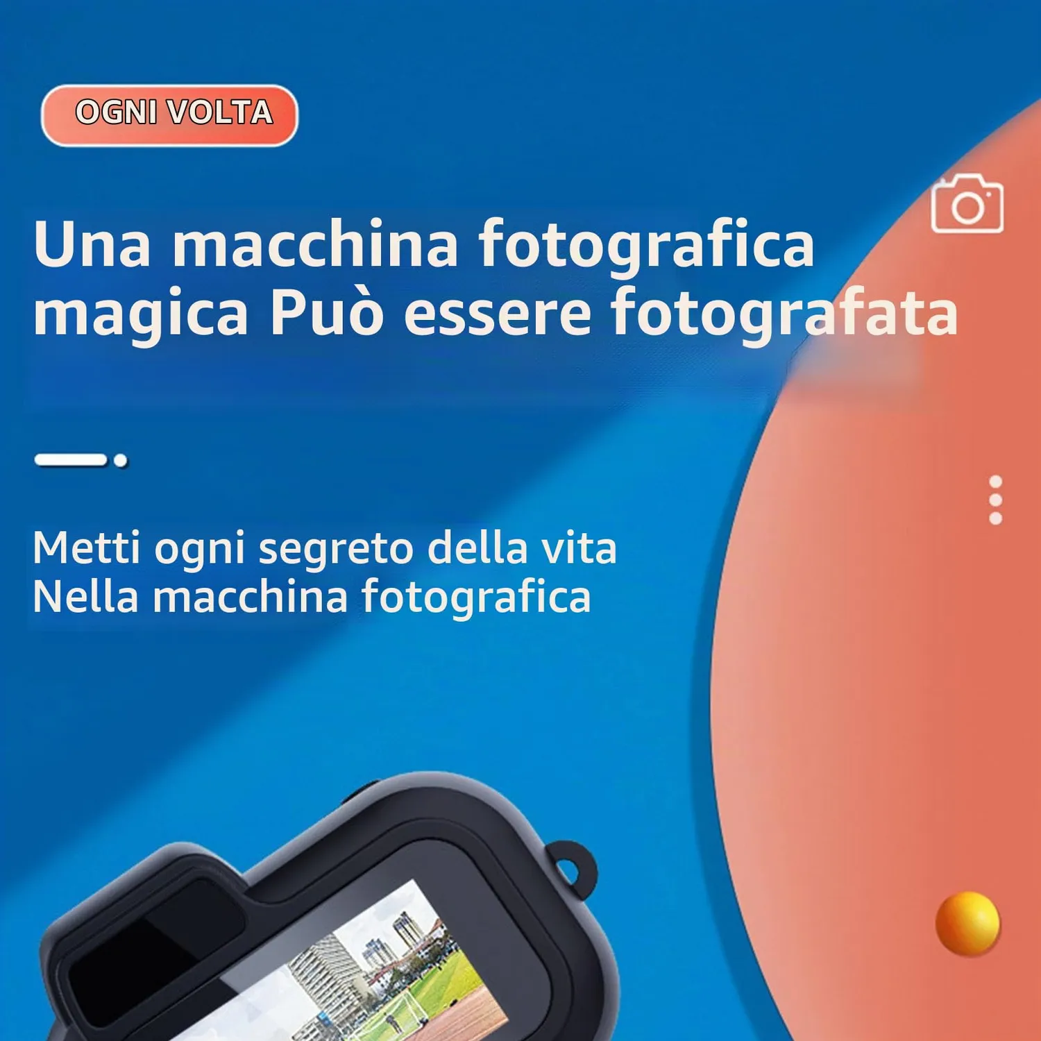 Zunate mini fotocamera 1080p 2MP con schermo 0,96 pollici
