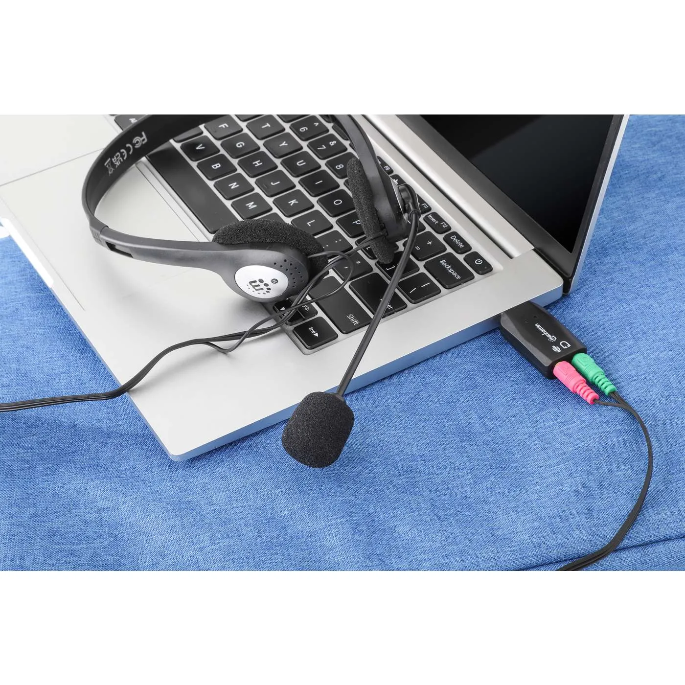 Manhattan adattatore audio USB-A jack 3.5 mm